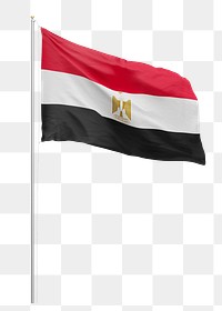 Png Egyptian flag collage element, transparent background