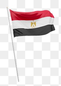 Png Egyptian flag collage element, transparent background