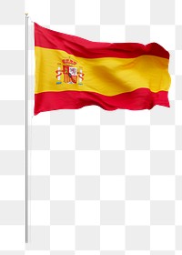 Png Spanish flag collage element, transparent background