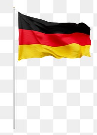 Png flag of Germany collage element, transparent background