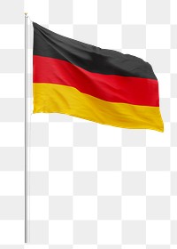 Flag of Germany on pole