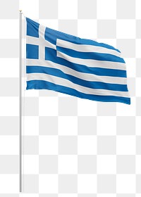 Png Greek flag collage element, transparent background