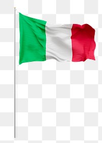 Png flag of Italy collage element, transparent background