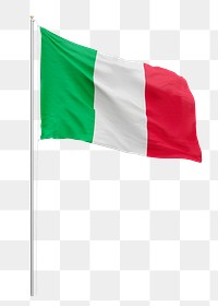 Png flag of Italy collage element, transparent background