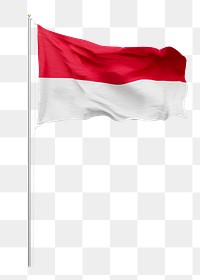 Png flag of Indonesia collage element, transparent background