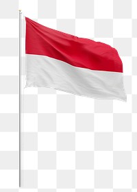 Png flag of Indonesia collage element, transparent background