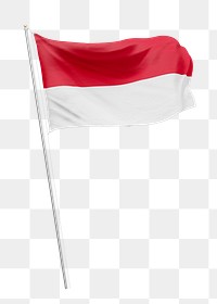 Png flag of Indonesia collage element, transparent background