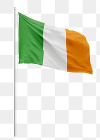 Png flag of Ireland collage element, transparent background