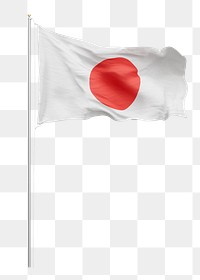 Png flag of Japan collage element, transparent background