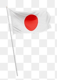 Png flag of Japan collage element, transparent background