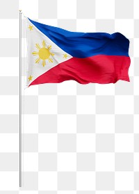 Png flag of the Philippines collage element, transparent background