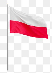 Png flag of Poland collage element, transparent background