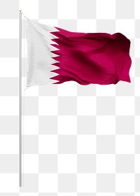 Png flag of Qatar collage element, transparent background