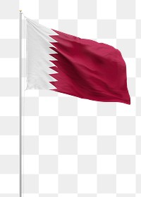 Png flag of Qatar collage element, transparent background