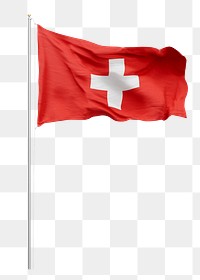 Png flag of Switzerland collage element, transparent background