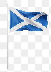 Png flag of Scotland collage element, transparent background