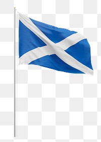 Png flag of Scotland collage element, transparent background