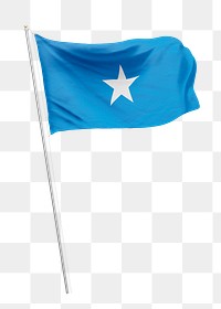 Png flag of Somalia collage element, transparent background