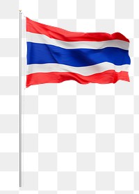 Png flag of Thailand collage element, transparent background