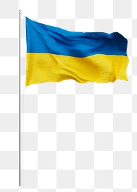 Png flag of Ukraine collage element, transparent background