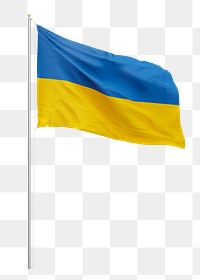 Png flag of Ukraine collage element, transparent background