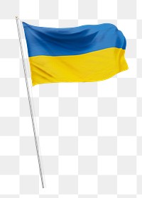 Png flag of Ukraine collage element, transparent background