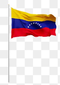 Png flag of Venezuela collage element, transparent background