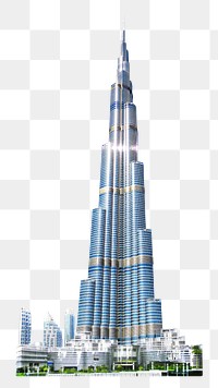 Png UAE Burj Khalifa skyscraper, transparent background