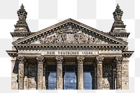 Png Reichstag building in Germany, transparent background