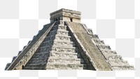 Png Chichen itza Mayan pyramid in Mexico, transparent background