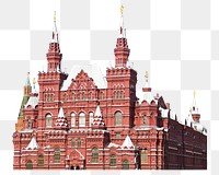 Png Kremlin tower in Russia, transparent background