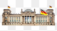 Png Reichstag building in Germany, transparent background