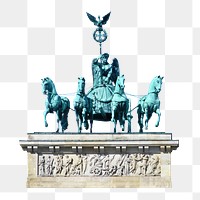 Png Bradenburg horse statue in Germany, transparent background