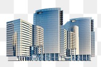 Png multiple modern buildings, transparent background