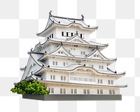 Png Himeji white castle in Japan, transparent background