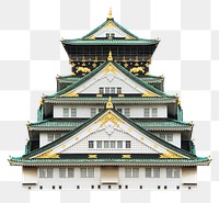Png Osaka castle in Japan, transparent background