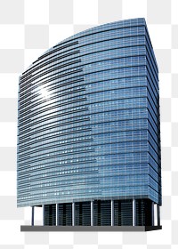 Png futuristic modern building, transparent background