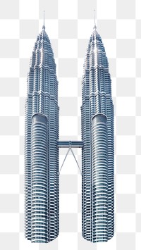 Png Petronas Twin Towers in Malaysia, transparent background