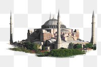 Png Hagia Sophia mosque in Turkey, transparent background