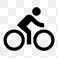 Png cycling  icon collage element, transparent background