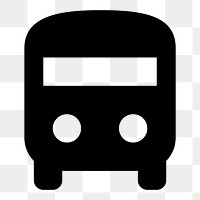 Png bus  icon collage element, transparent background