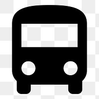 Png bus  icon collage element, transparent background