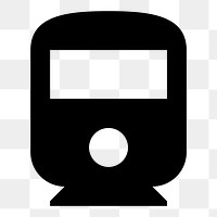 Png train  icon collage element, transparent background