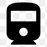 Png train  icon collage element, transparent background