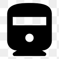 Png train  icon collage element, transparent background