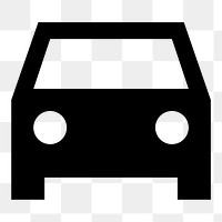 Png black car  icon collage element, transparent background