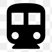 Png train  icon collage element, transparent background