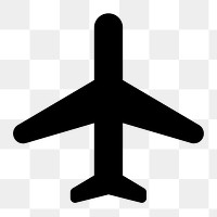 Png plane  icon collage element, transparent background