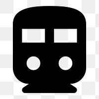 Png train  icon collage element, transparent background