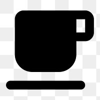 Png coffee cup  icon collage element, transparent background